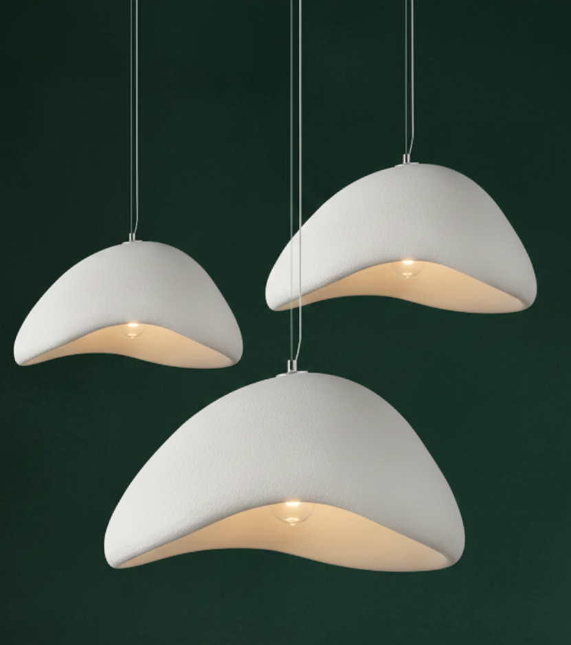 The Pebble Paper Mache Pendant for Home, restaurants and offices.