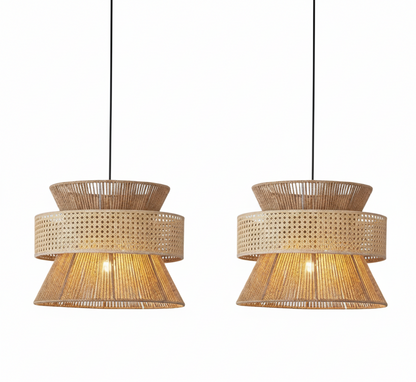 Layered Jute Hanging Lamp for Home, restaurants and offices.