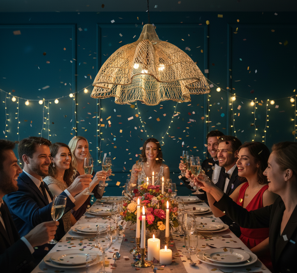 The Rattan Ruffle Handmade Pendant  for Home, restaurants and offices.