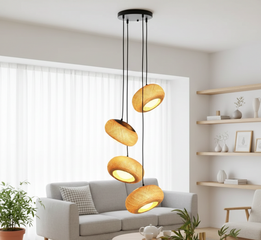 Bamboo Flow Cluster 4.0 Lamps for Home, restaurants and offices.