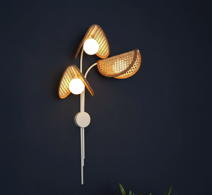 Artemisia Sconce Unique Handmade Woven Wall-Mounted Light, Natural/Rattan Wall Light for Home Restaurants and Offices