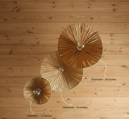 Boho Woven Sombrero Pendant Cluster for Home, restaurants and offices.