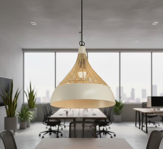 Cane Weave Lamp Handmade Natural-Cane Pendant Light for Home, restaurants and offices.