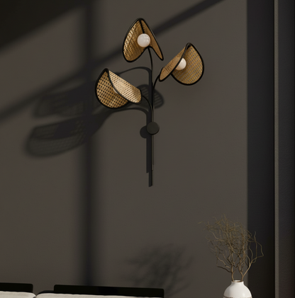 Artemisia Sconce Unique Handmade Woven Wall-Mounted Light, Natural/Rattan Wall Light for Home Restaurants and Offices