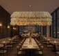Horizon Linear lamp - Natural grass bamboo Raffia and bamboo for Home, restaurants and offices.