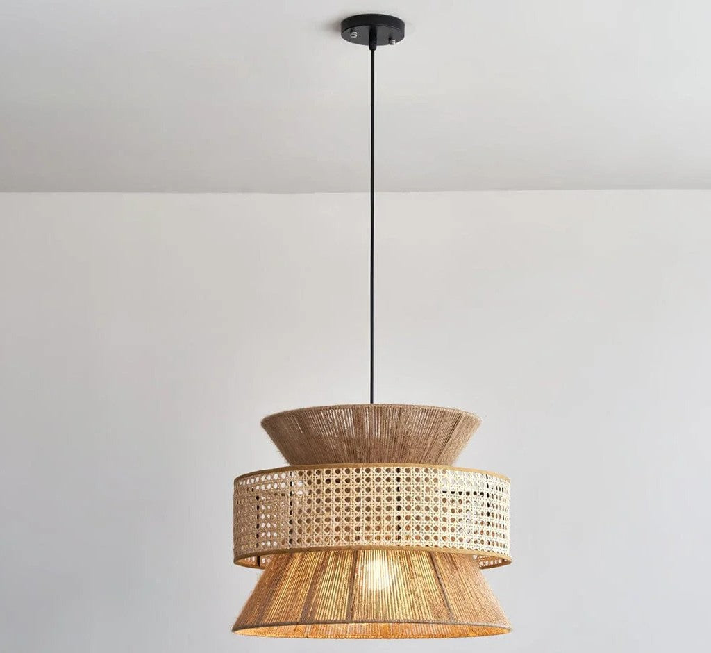 Layered Jute Hanging Lamp for Home, restaurants and offices.
